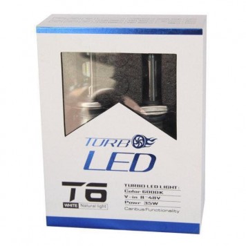Комплект автомобильных ламп LED T6 H1 TurboLed-1