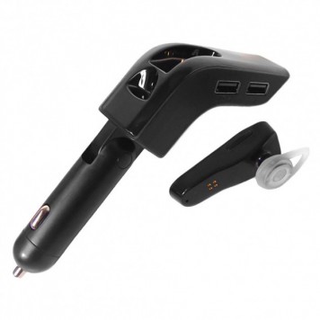 FM трансмиттер модулятор V9 BT + earphone bluetooth гарнитура-0