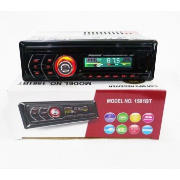 Автомагнитола 1DIN MP3-1581BT RGB/Bluetooth-0