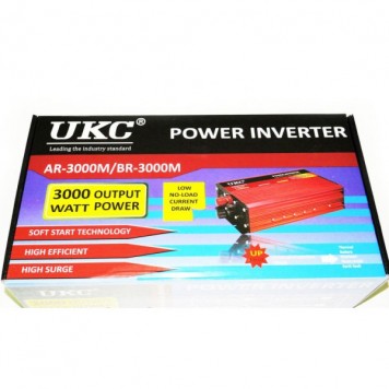 Автомобильный инвертор преобразователь UKC 12V-220V AC/DC AR 3000W-1
