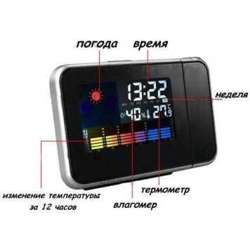 Годинники метеостанція з проектором часу 8190-2