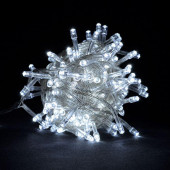 Гирлянда светодиодная Белая 300LED 25 метров  с белым проводом