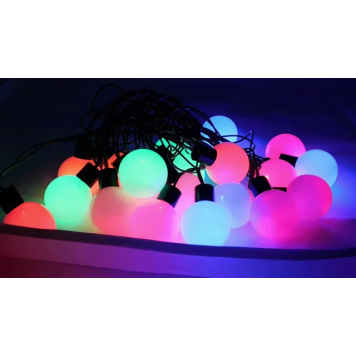Гирлянда матовый шарик RGB 28LED RD-7101 5 метров -2