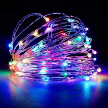 Гирлянда Капля росы на медной проволоке 100 Led Мультицвет 10 метров-2