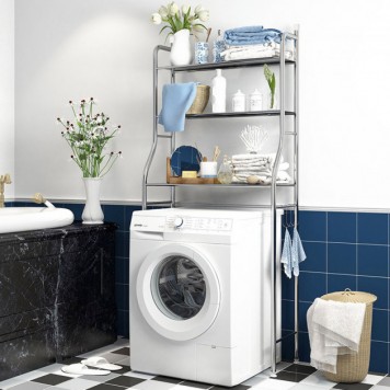Стеллаж полка для хранения над стиральной машиной регулируемый по высоте LAUNDRY RACK TW-106-2