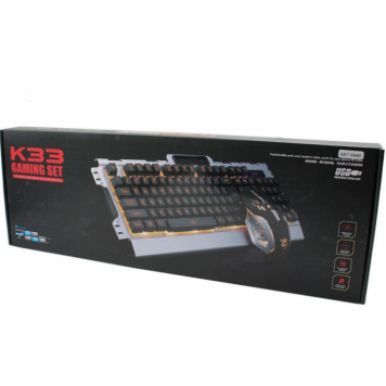Игровая проводная клавиатура с мышкой и LED подсветкой K33-1