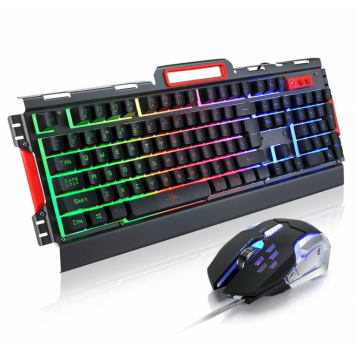 Игровая проводная клавиатура с мышкой и LED подсветкой K33-0