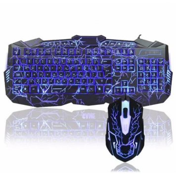 Игровая проводная мышь и клавиатура с LED подсветкой XBlaster V100-2