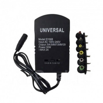Универсальное зарядное устройство для ноутбука SY-668 30W 12V 6 в 1-0