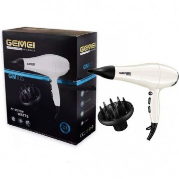 Фен для волос Gemei GM105 с насадкой-2