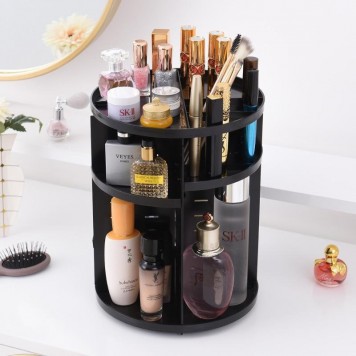 Органайзер для косметики 360 ° Rotation Cosmetic Organizer чорний-1