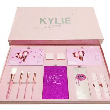 Набор косметики Kylie Jenner Big Box розовый, большой подарочный набор для макияжа-3