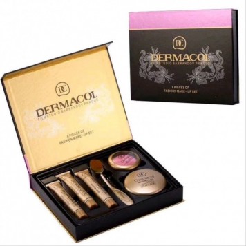 Набор Dermacol 6 в 1 Make-up set тональный крем пудра румяна-0
