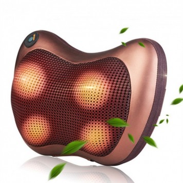 Инфракрасный роликовий массажер для шеи и спины MASSAGE PILLOW QY-8028-0