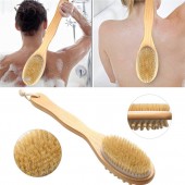 Щетка для сухого массажа 2 в 1  brush wood both side двухсторонняя массажная щетка