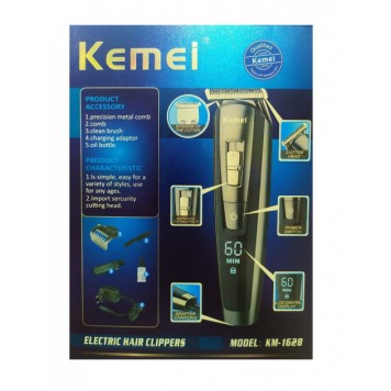 Машинка для стрижки волосся Kemei LFQ-KM 1628 з LED дисплеєм акумуляторна-3