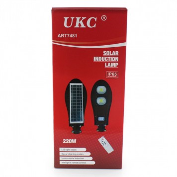 Вуличний ліхтар на стовп UKC solar street light 180W COB With Remote-2