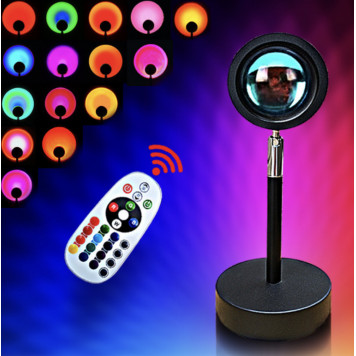 Лампа LED для Селфі Ефект Сонця F-20 RGB + пульт-3