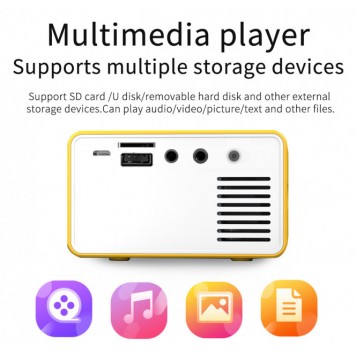 Портативный мини проектор Led Projector T300-2