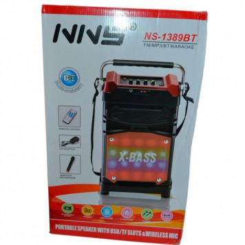 Радиоприёмник колонка NNS NS-1389 в виде чемодана с микрофоном-2