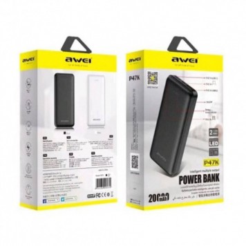 Портативное зарядное Power bank Awei P47K 20000mAh-2